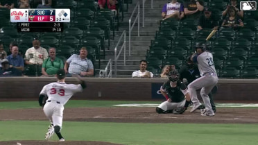 Carlos Pérez homers (8) on a fly ball to left field. Collin Price scores.