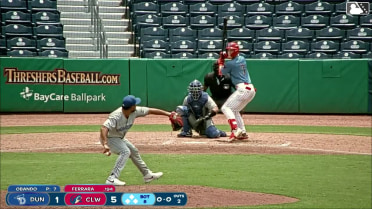 Matthew Ferrara homers (5) on a fly ball to left field.