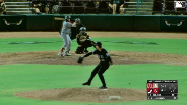 Ivan Luciano singles on a sharp line drive to left fielder Qrey Lott. Yerald Nin scores.