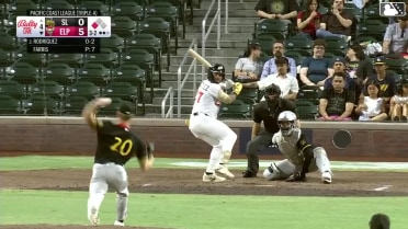 Carlos Rodríguez homers (5) on a fly ball to right field. Bryce Johnson scores.