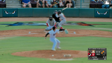 Jeremy Ciriaco doubles (8) on a ground ball to left fielder Qrey Lott. Matt Klein scores. Carlos Renzullo scores.
