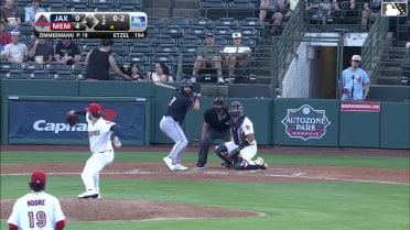 Matthew Etzel homers (2) on a fly ball to center field.