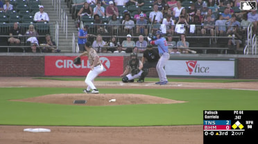 Andy Garriola doubles (9) on a line drive to left fielder Eddie Park. Karson Simas scores. Alex Ramírez to 3rd.