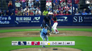 Raylin Heredia homers (15) on a fly ball to right center field. Aroon Escobar scores.