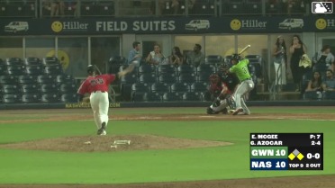 José Azócar singles on a fly ball to center fielder Luis Lara. Brett Wisely scores. Brewer Hicklen to 3rd.