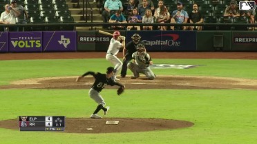 Josh Smith homers (1) on a fly ball to right field.