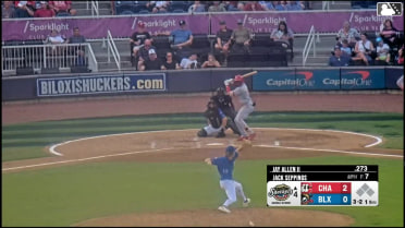 Jay Allen II homers (9) on a fly ball to left field.