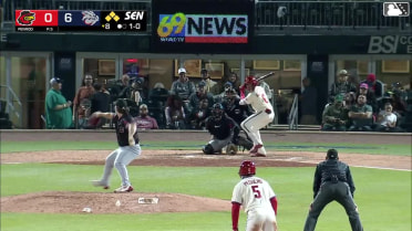 Sergio Alcántara grounds out, third baseman Andrés Chaparro to first baseman Abimelec Ortiz. Óscar Mercado scores. Liover Peguero to 3rd. Christian Cairo to 2nd.