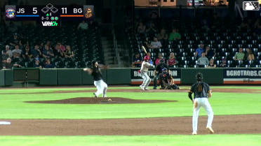 Trent Farquhar triples (2) on a line drive to right fielder Tom Poole.