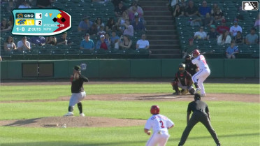 Kodey Shojinaga singles on a soft ground ball to pitcher Inmer Lobo. Trent Farquhar scores.