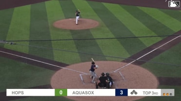 Alberto Barriga homers (4) on a fly ball to left field.