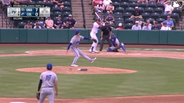 Nolan Jones homers (8) on a fly ball to right center field.