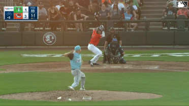 Josh Moylan homers (3) on a fly ball to center field.