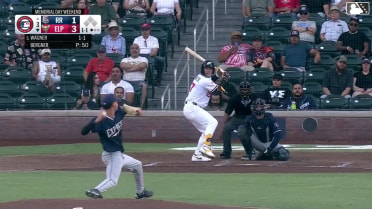 Will Wagner homers (1) on a line drive to right field.