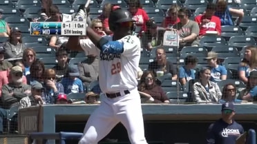 Denzel Clarke shows off his power with two home runs