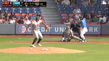 Alex Mooney grounds out to first baseman Callan Moss. Wuilfredo Antunez scores.