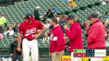 Rhett Lowder leaves with an apparent injury