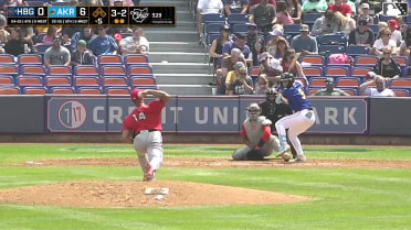Luke Hill homers (2) on a fly ball to right field.