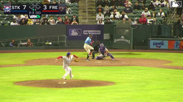 Luis Mendez homers (1) on a fly ball to center field.