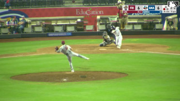 Alberto Barriga singles on a line drive to left fielder Marcus Lee Sang. Druw Jones scores.