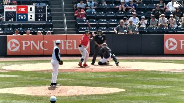 Leandro Pineda homers (4) on a fly ball to right center field.