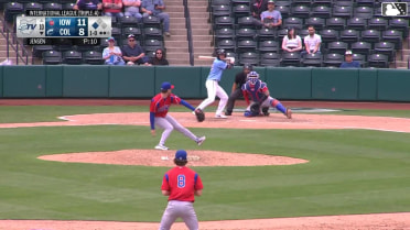 Petey Halpin singles on a ground ball to left fielder Owen Miller. Cooper Ingle scores.