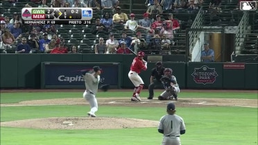 César Prieto homers (5) on a fly ball to left field. Bryan Torres scores.