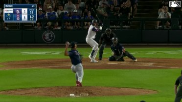 Josh Moylan strikes out swinging.