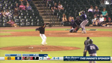 Angel Mateo doubles (6) on a line drive to right fielder Daniel Lopez. Andres Torres scores. Jack Lines to 3rd.