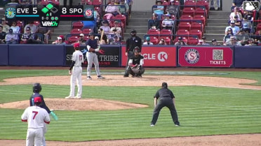 Luke Stevenson singles on a line drive to right fielder Robert Calaz. Felnin Celesten scores. Luke Stevenson to 2nd.