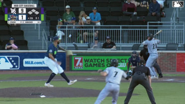 Ely Brown singles on a line drive to left fielder Yeison Morrobel. Grant Magill scores. Bryce Eblin to 3rd. Alex Ungar to 2nd.