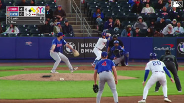 Ji Hwan Bae singles on a line drive to right fielder RJ Schreck. Ryan Clifford scores. Eric Wagaman to 2nd.