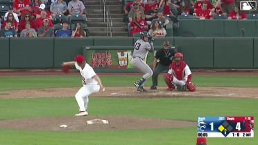 Will Bush singles on a line drive to right fielder Chase Davis. Luis Baez scores.