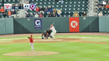 Seaver King singles on a ground ball to right fielder P.J. Hilson. Kervin Pichardo scores.