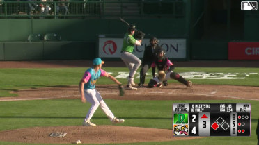 Ryan McCrystal singles on a ground ball to right fielder Devin Taylor. Carlos Sanchez scores.