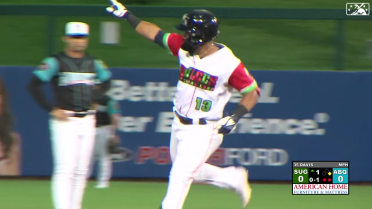 Pedro Leon crushes a two-run home run to left field