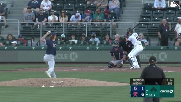 Patrick Wisdom homers (16) on a fly ball to left center field.