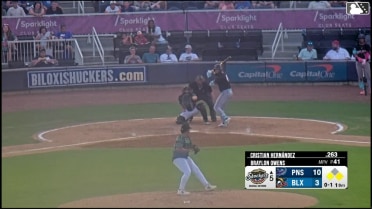 Cristian Hernández singles on a ground ball to center fielder Eric Brown Jr. Dylan Jasso scores. Emaarion Boyd to 2nd.