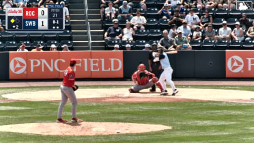 Kenedy Corona singles on a line drive to center fielder Sam Petersen. Yanquiel Fernández scores.