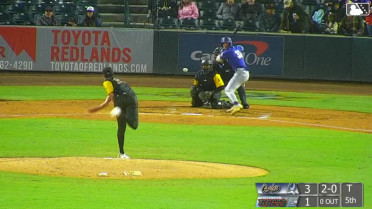 Mike Sirota hits his second homer of the year