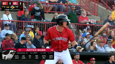 Justice Bigbie knocks four hits for the SeaWolves