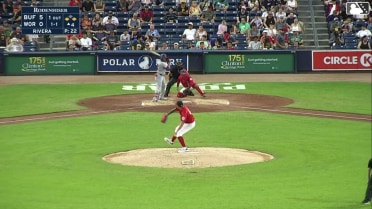 Yohendrick Piñango out on a sacrifice fly to center fielder Nate Eaton. Rudy Martin Jr. scores.