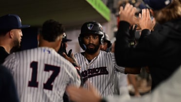 Arias Clobbers Homer as Hampton Stars in Somerset’s Win over Akron
