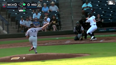 Davis Diaz singles on a soft line drive to right fielder Quinn McDaniel. Ryan Lasko scores.