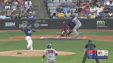 Eloy Jiménez singles on a ground ball to right fielder Matt Wallner. Willie MacIver scores. Davis Schneider to 2nd.