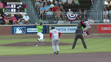 Nazzan Zanetello doubles (1) on a sharp line drive to left fielder Paxton Kling. Mason White scores. Adonys Guzman scores.