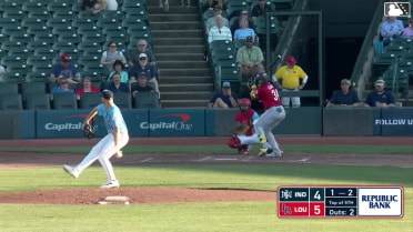 Jhostynxon Garcia homers (3) on a fly ball to left center field.
