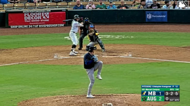 Manuel Campos singles on a ground ball to right fielder Derik Alcantara. Junior Tilien scores. Joe Olsavsky to 3rd.
