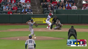 Chase Davis doubles (3) on a ground ball to right fielder Mason Lytle. Jon Jon Gazdar scores. Travis Honeyman to 3rd.