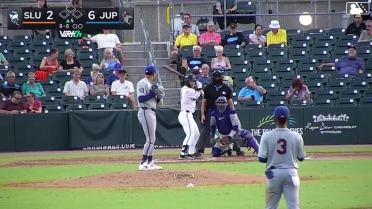 Cam Kozeal homers (1) on a line drive to left center field.